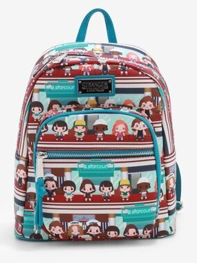 Loungefly Stranger Things Starcourt Mall Chibi Backpack Multi